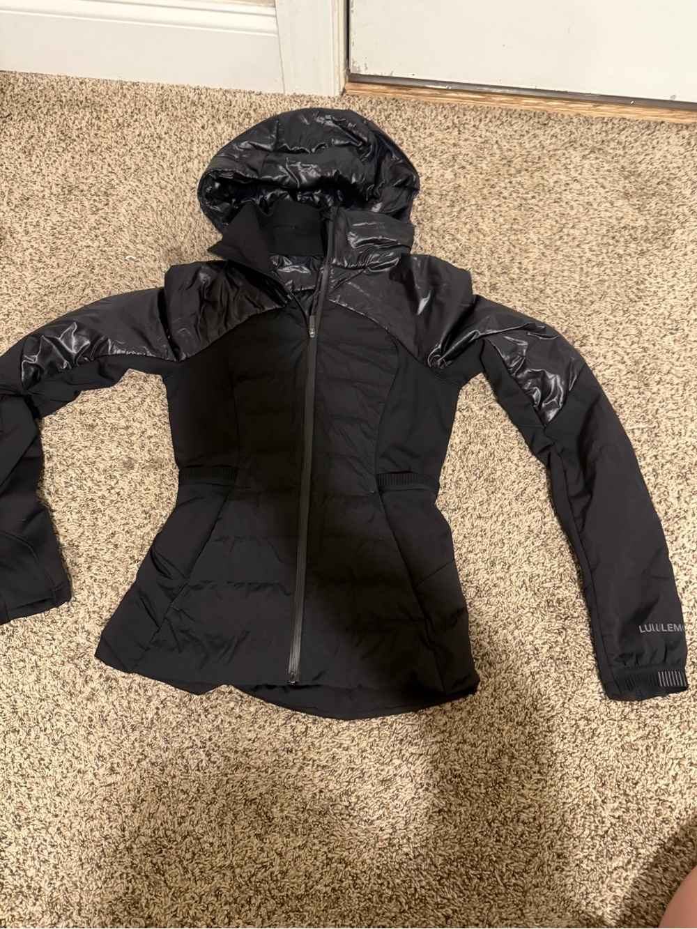 Black Lululemon Down For It All Jacket